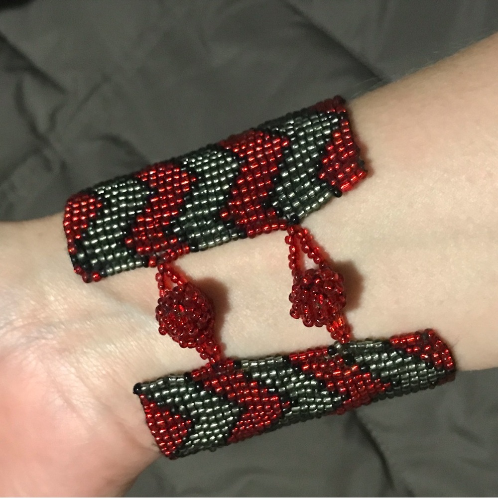 90s/Y2K Wide Beaded Bracelet - Picture 2 of 5
